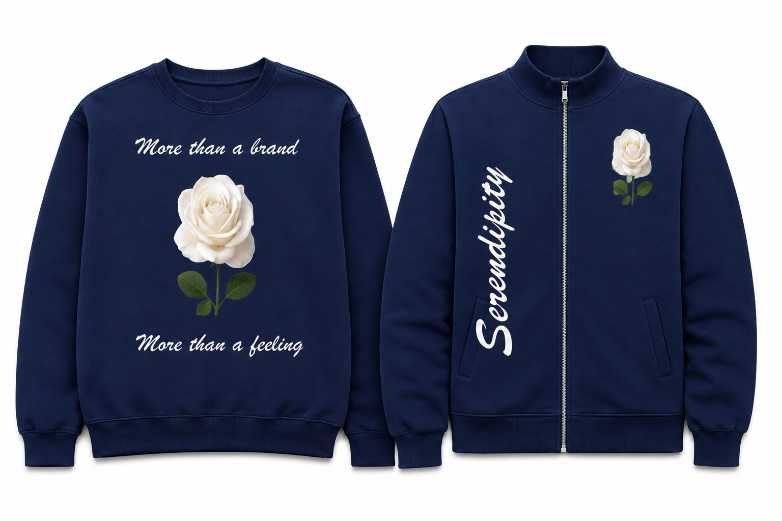 Serendipity Navy Blue Zipper