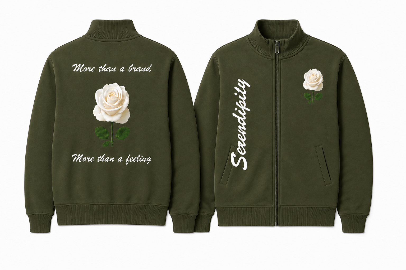 Serendipity olivengrüner Zipper